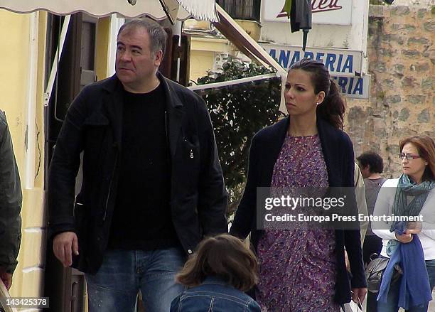 Journalist Ana Pastor and her husband Antonio Garcia Ferreras are seen on April 5, 2012 in Ibiza, Spain.