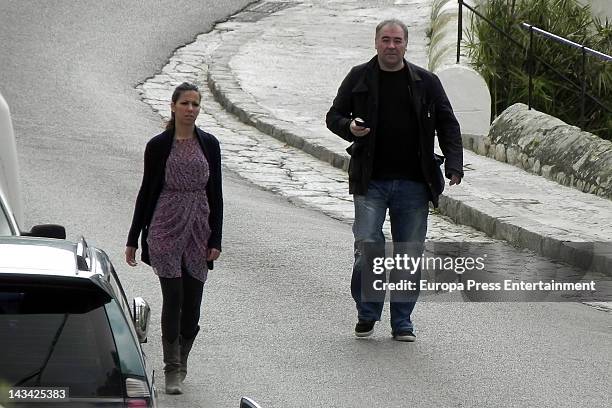 Journalist Ana Pastor and her husband Antonio Garcia Ferreras are seen on April 5, 2012 in Ibiza, Spain.