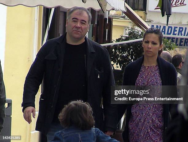 Journalist Ana Pastor and her husband Antonio Garcia Ferreras are seen on April 5, 2012 in Ibiza, Spain.