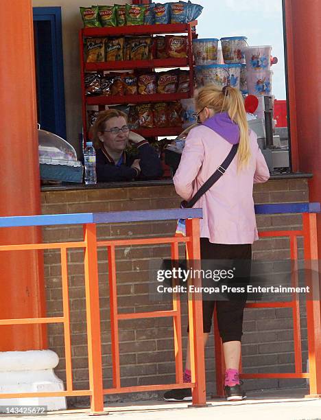 Belen Esteban is seen at Port Aventura on April 7, 2012 in Tarragona, Spain.