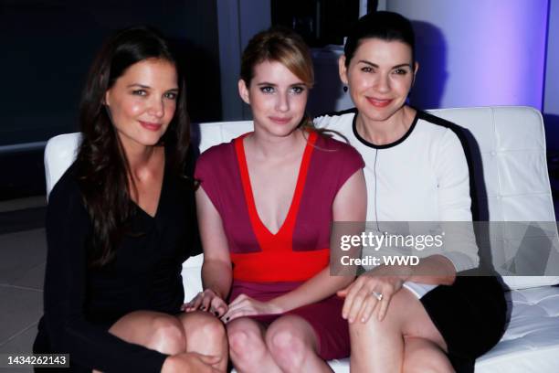 Katie Holmes, Emma Roberts and Julianna Margulies attend Kohl\'s Narciso Rodriguez collection launch party at the IAC Building.