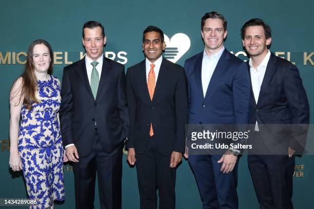 Guest, Jens Audenaert, Amol Shah, guest and Benj Pasek attend the Golden Heart Awards 2022 Benefiting God's Love We Deliver at The Glasshouse on...