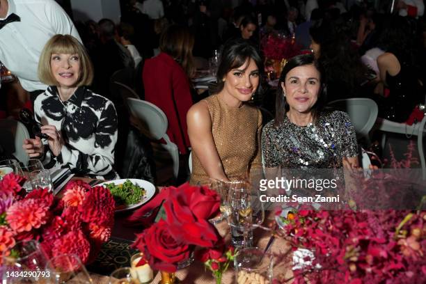 Anna Wintour, Lea Michele and Edith Sarfati attend the Golden Heart Awards 2022 Benefiting God's Love We Deliver at The Glasshouse on October 17,...