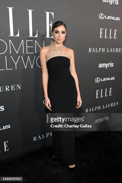Olivia Culpo attends ELLE's 29th Annual Women in Hollywood celebration presented by Ralph Lauren, Amyris and Lexus at Getty Center on October 17,...