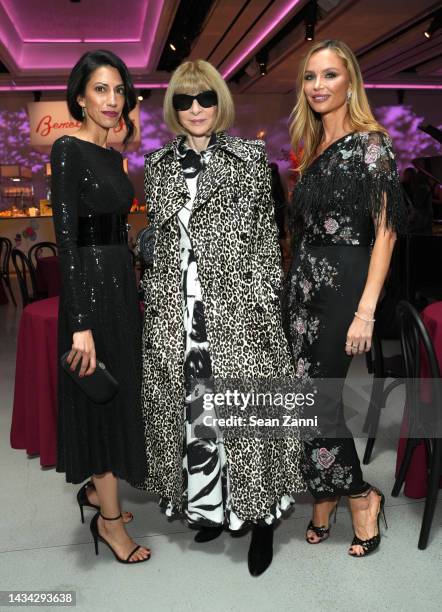 Huma Abedin, Anna Wintour and Georgina Chapman attend the Golden Heart Awards 2022 Benefiting God's Love We Deliver at The Glasshouse on October 17,...