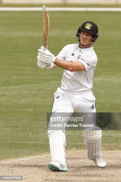 Arcy Short of Western Australia bats during the Sheffield Shield match between Victoria and Western Australia at CitiPower Centre, on October 18 in...