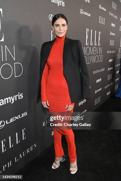 Charlize Theron attends ELLE's 29th Annual Women in Hollywood celebration presented by Ralph Lauren, Amyris and Lexus at Getty Center on October 17,...