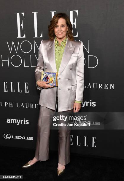 Sigourney Weaver attends the 29th Annual ELLE Women in Hollywood Celebration on October 17, 2022 in Los Angeles, California.