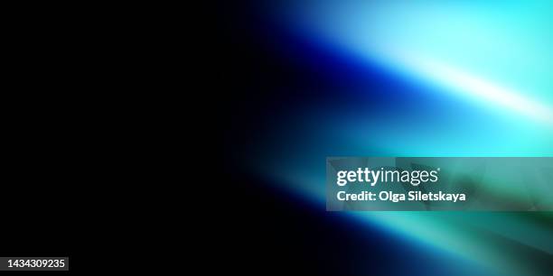 film glare on black background - blue light stock pictures, royalty-free photos & images