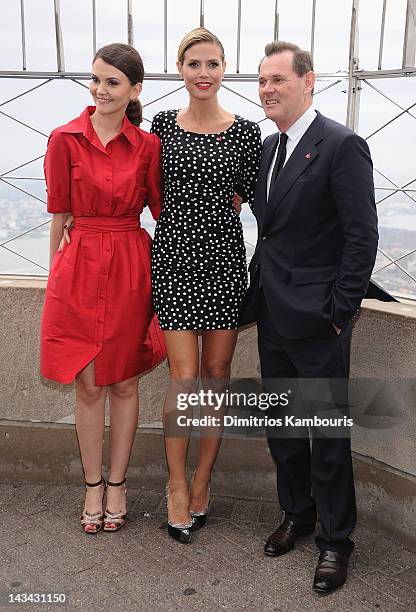 Americas Director of Special Projects Alina Suprunova, model Heidi Klum and Coty Inc. Chief Executive Officer Bernd Beetz attend the Heidi Klum...