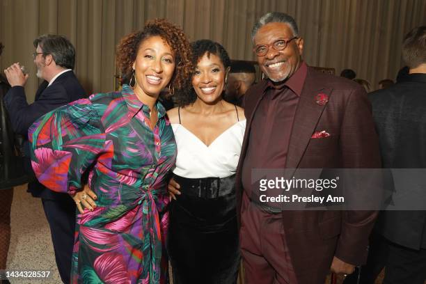 Dionne Lea Williams, Tembi Locke, and Keith David attend Netflix's "From Scratch" Special Screening at Netflix Tudum Theater on October 17, 2022 in...