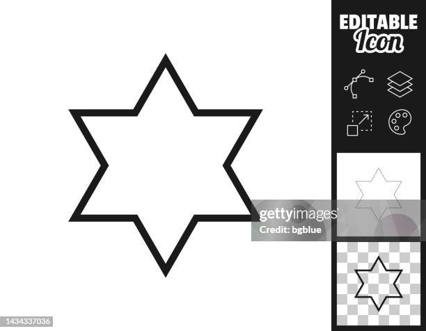 star of david. icon for design. easily editable - star of david stock illustrations