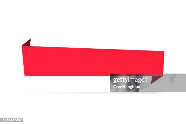 Red ribbon banner flat design on a transparent Vector Image