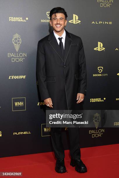 Just Riadh attends the Ballon d'Or photocall at Theatre Du Chatelet In Paris on October 17, 2022 in Paris, France.