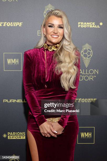 Guest attends the Ballon d'Or photocall at Theatre Du Chatelet In Paris on October 17, 2022 in Paris, France.