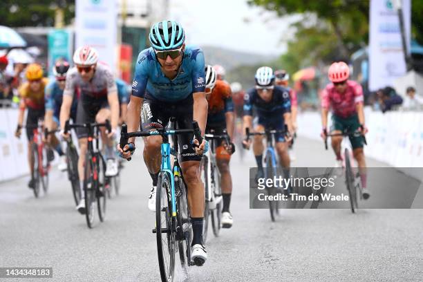 Andrey Zeits of Kazakhstan and Astana Qazaqstan Team crosses the finish line during the 26th Le Tour de Langkawi 2022, Stage 8 a 115,9km stage from...