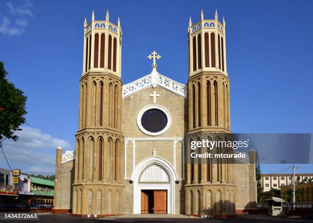 cathedral of the immaculate conception, port of spain, trinidad and tobago - trinidad and tobago stock pictures, royalty-free photos & images