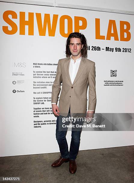 Jack Guinness attends the launch of M&S Shwopping at the Shwop Lab on April 26, 2012 in London, England.