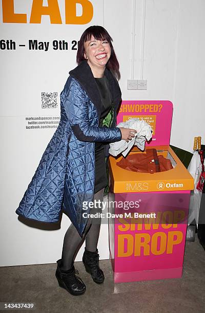 Henrietta Ludgate attends the launch of M&S Shwopping at the Shwop Lab on April 26, 2012 in London, England.