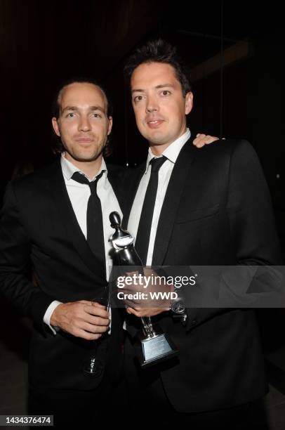 David Neville and Marcus Wainwright attend the Council of Fashion Designers of America\'s 2010 Fashion Awards dinner at Lincoln Center.