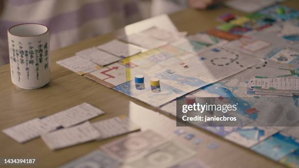 board game on a table. ready to play - dressing up stock pictures, royalty-free photos & images