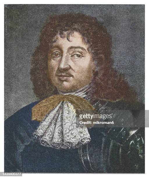 portrait of george monck (monk), 1st duke of albemarle, (6 december 1608 – 3 january 1670) english soldier and politician - george monck 1st duke of albemarle fotografías e imágenes de stock