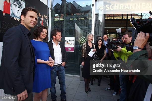 Nahid Shahalimi attends with Oliver Bierhoff , manager of the German national Football team and Lothar Matthaeus the 'German Soccer For Life'...