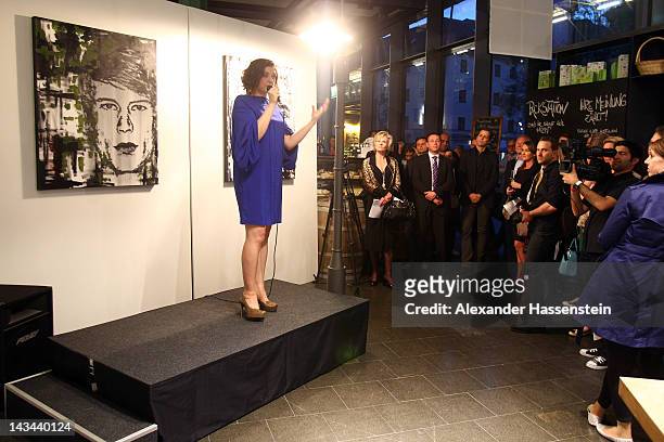 Nahid Shahalimi attends the 'German Soccer For Life' Exhibition at Schrannenhalle on April 26, 2012 in Munich, Germany.
