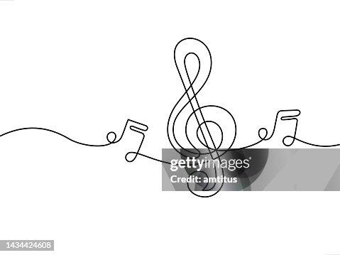 Musical Line Picture Music Line Art High-Res Vector Graphic - Getty Images