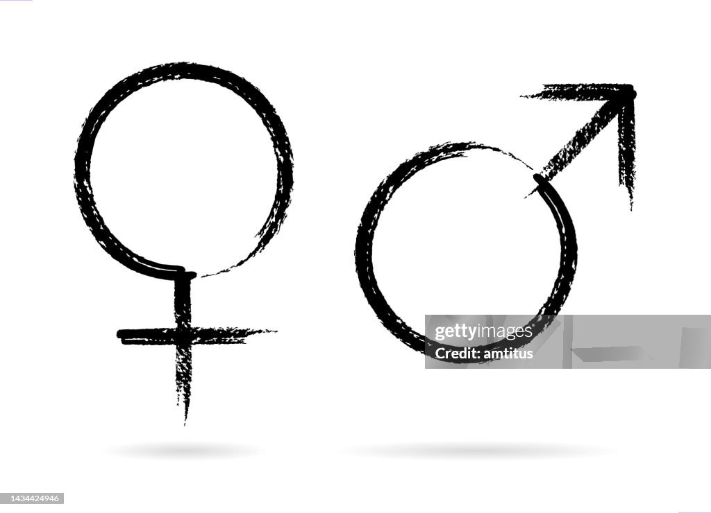 Pinselstrich für Geschlechtersymbole