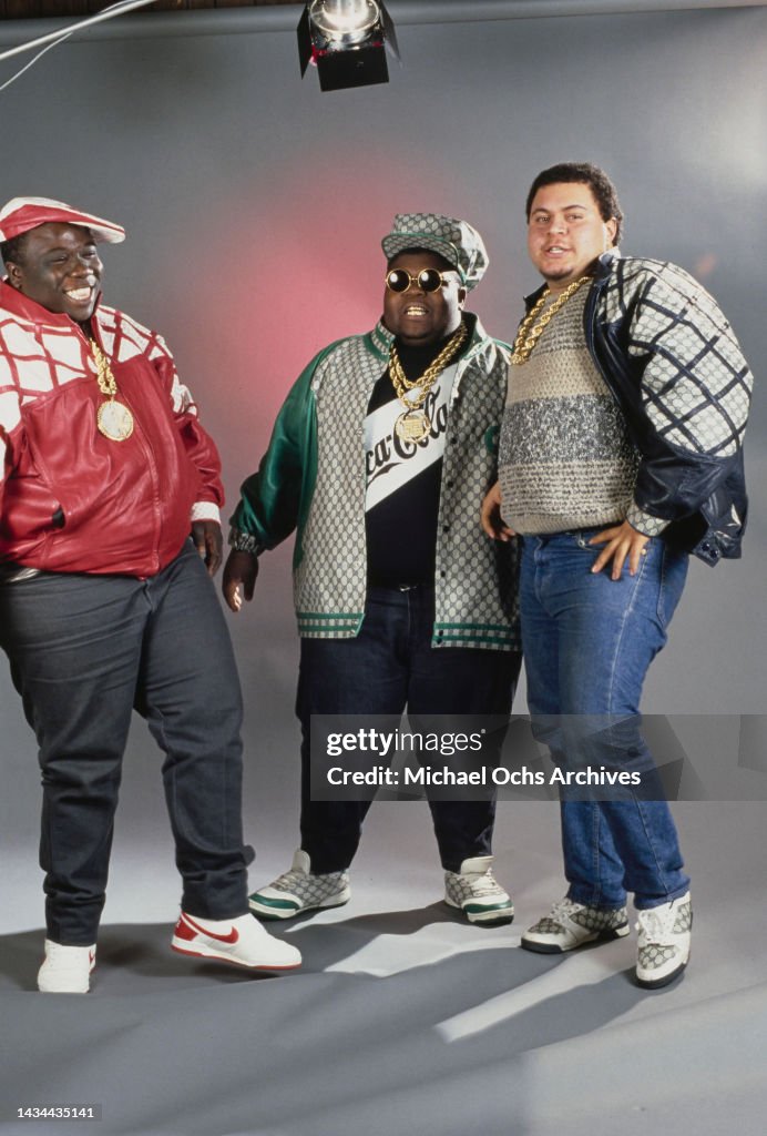 Fatboy Rapper Post Hip hop trio The Fat Boys posing, 1980s. They are Damon 'Kool Rock ...