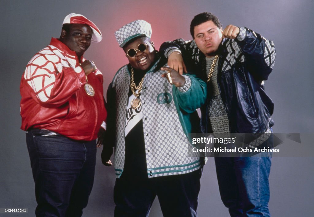 Fat Boy Randy Hip hop trio The Fat Boys posing, 1980s. They are Damon 'Kool Rock ...