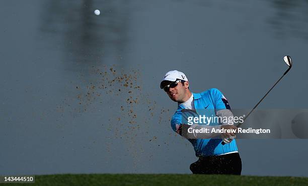 Paul Casey of England in action during the second round of the Ballantine's Championship at Blackstone Golf Club on April 27, 2012 in Icheon, South...