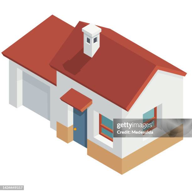 house garage - isometric home stock illustrations