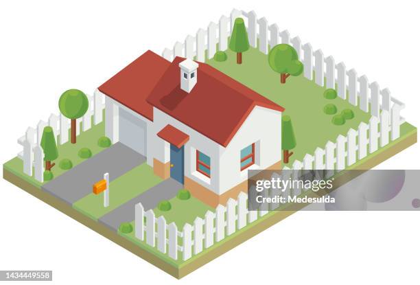 home-symbol - house fence stock-grafiken, -clipart, -cartoons und -symbole