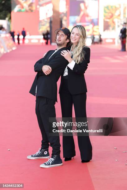 Hopper Penn and Dylan Penn attend the red carpet for "Signs Of Love" at Alice Nella Città during the 17th Rome Film Festival at Auditorium della...