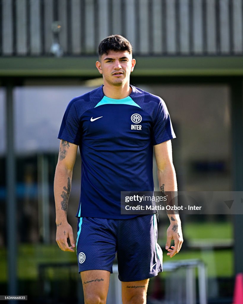 Raoul Bellanova of FC Internazionale looks on during the FC News Photo - Getty Images