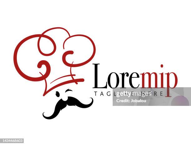 ilustrações de stock, clip art, desenhos animados e ícones de chef hat mustache restaurant symbol template - restaurant logo