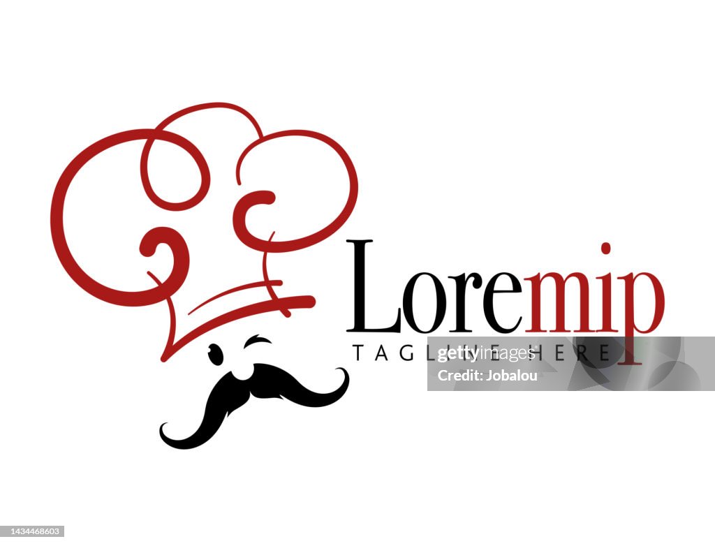 Chef Hat Mustache Restaurant Symbol Template