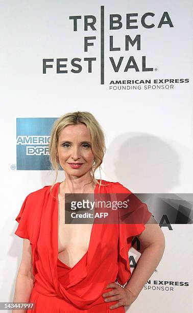 Julie Delpy attends the "2 Days In New York" premiere during the 2012 Tribeca Film Festival at BMCC/TPAC in New York on April 26, 2012. AFP...