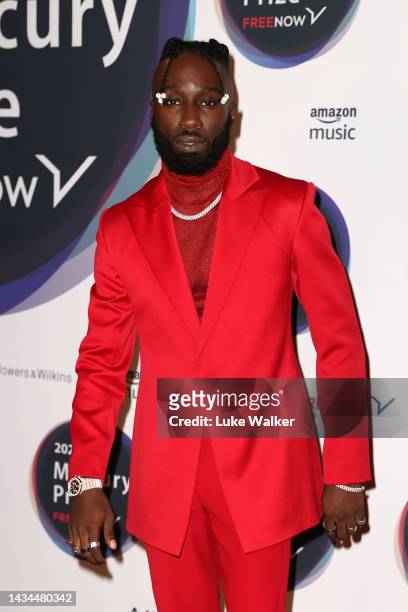 Kojey Radical attends the Mercury Prize: Albums of the Year 2022 at St Paul's Church on October 18, 2022 in London, England.
