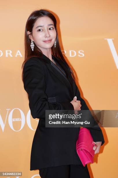 South Korean actress Lee Min-Jung attends the 'BULGARI' Aurora Awards on October 18, 2022 in Seoul, South Korea.