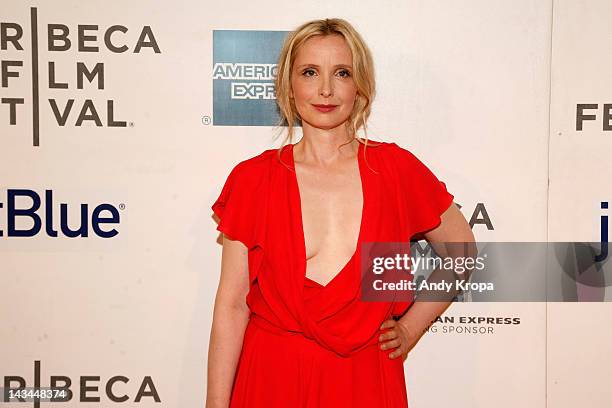 Actress Julie Delpy attends the "2 Days In New York" Premiere during the 2012 Tribeca Film Festival at the Borough of Manhattan Community College on...