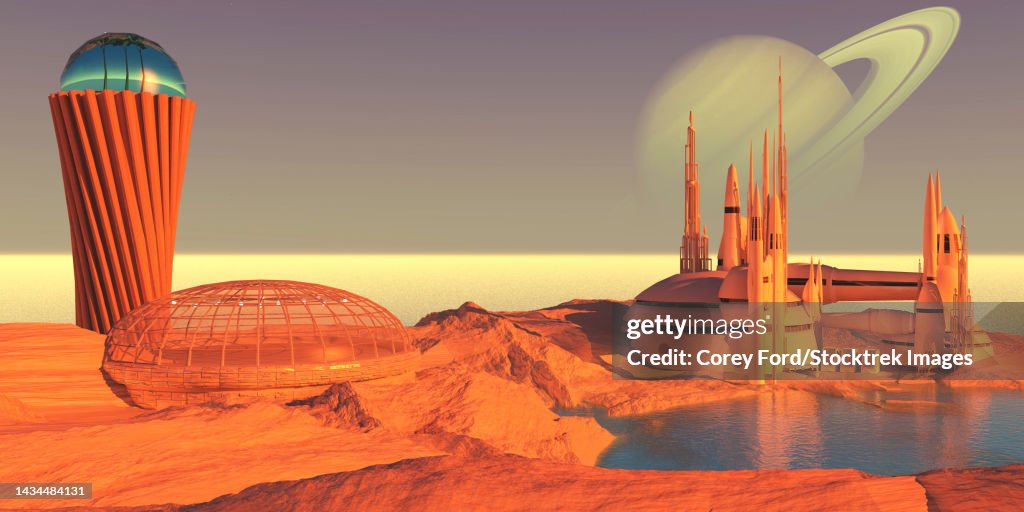 The start of a colony on Saturn's moon Enceladus