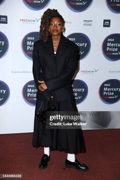 Little Simz attends the Mercury Prize: Albums of the Year 2022 at St Paul's Church on October 18, 2022 in London, England.