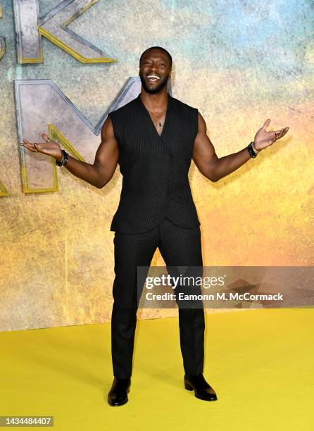 Aldis Hodge attends the UK Premiere of "Black Adam" at Cineworld Leicester Square on October 18, 2022 in London, England.