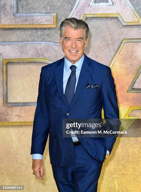 Pierce Brosnan attends the UK Premiere of "Black Adam" at Cineworld Leicester Square on October 18, 2022 in London, England.