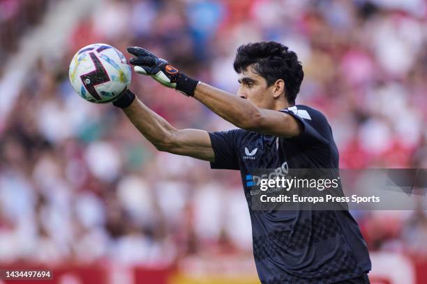 Yassine Bounou "Bono" of Sevilla FC in action during the spanish league, La Liga Santander, football match played between Sevilla FC and Valencia CF...