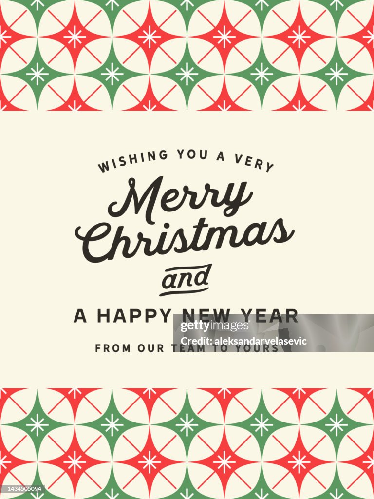 Abstract Graphic Holiday Christmas Card Background