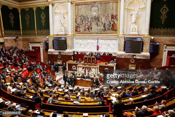 The French National Assembly in Paris, on October 18, 2022.France.
